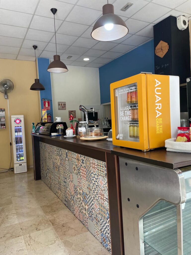 Barra de mosaico de Cafetería Savinel